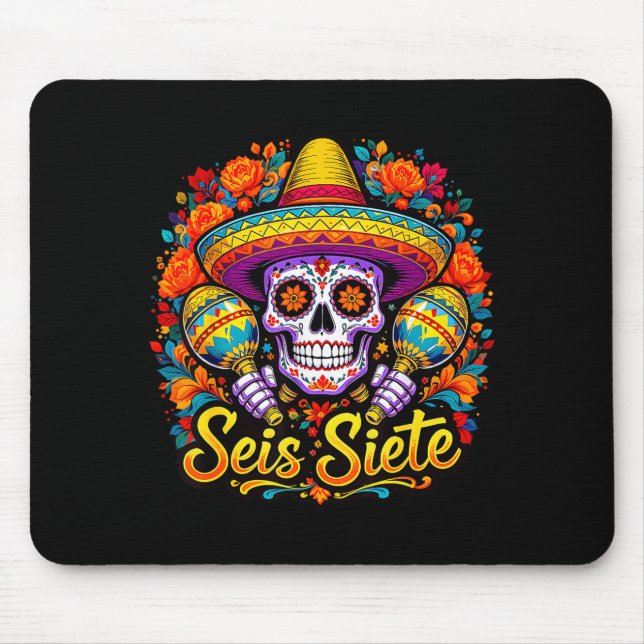 Seis Siete Spanish Humor Clroom Teaching Laugh Esp Mouse Pad (Front)