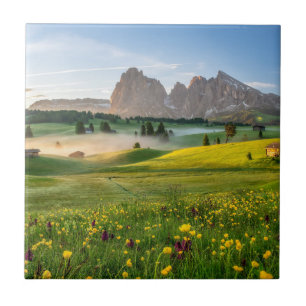 Seiser Alm, Dolomite Alps, Italy Ceramic Tile