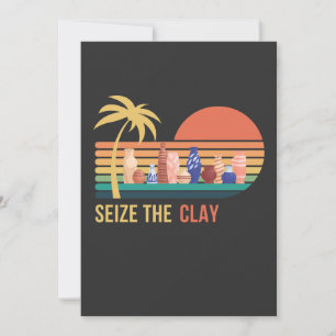 Seize the clay Funny Ceramist Ceramicist Holiday Card