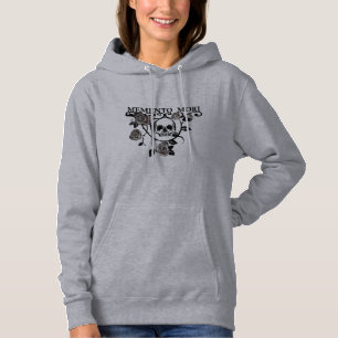 Seize the Day - Black Roses - Memento Mori Skull Hoodie