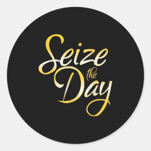 Seize The Day Classic Round Sticker