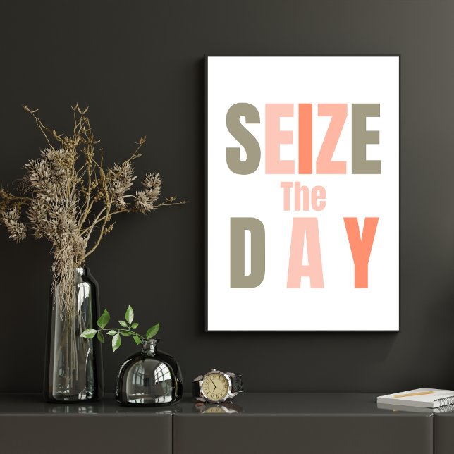 SEIZE THE DAY MOTIVATIONAL QUOTE POSTER (Creator Uploaded)