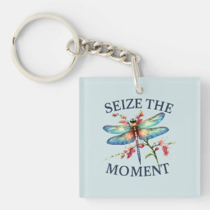 Seize The Moment - Artistic Dragonfly Key Ring