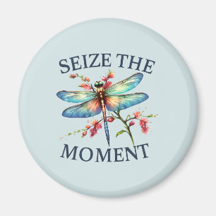 Seize The Moment - Artistic Dragonfly Magnet