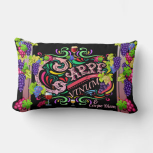 Seize the Wine Seize the Day Lumbar Cushion