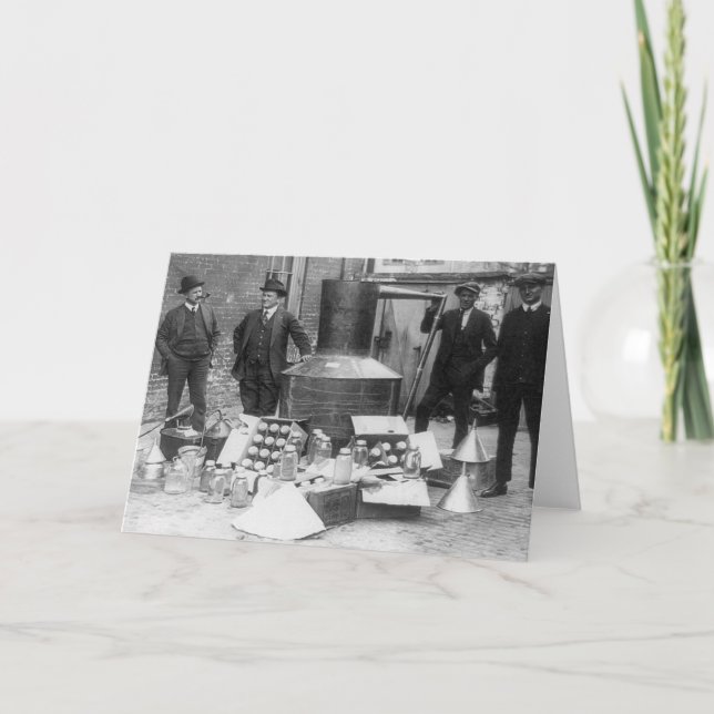 Seized Moonshine Still, 1922 Card (Front)