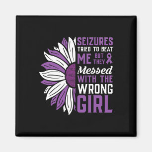 Seizures Purple Ribbon Epilepsy Awareness Epilepti Magnet