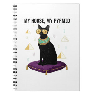 Sekhment Egyptian Cat Bastet - My House My Pyramid Notebook
