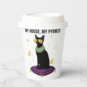 Sekhment Egyptian Cat Bastet - My House My Pyramid Paper Cups