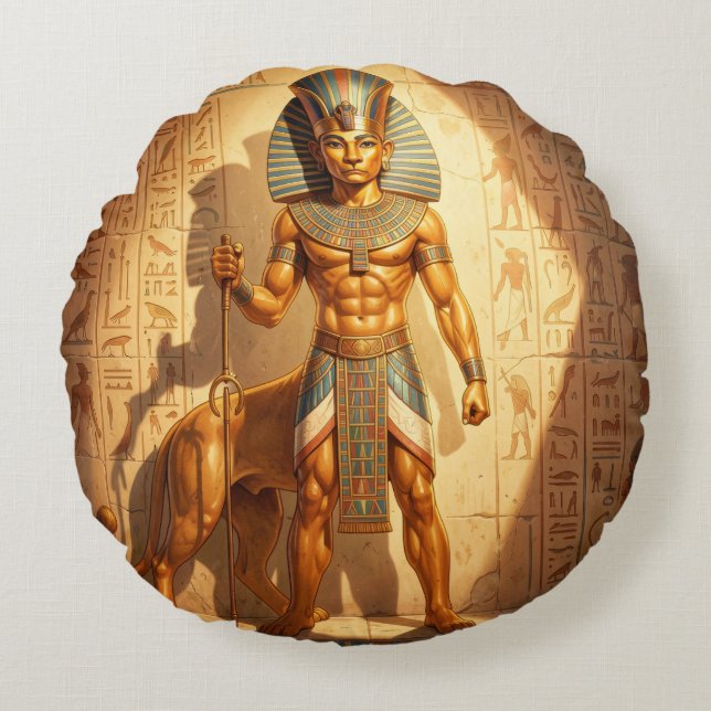 Sekhmet - Lion-Headed Goddess of War´3 Round Cushion (Front)
