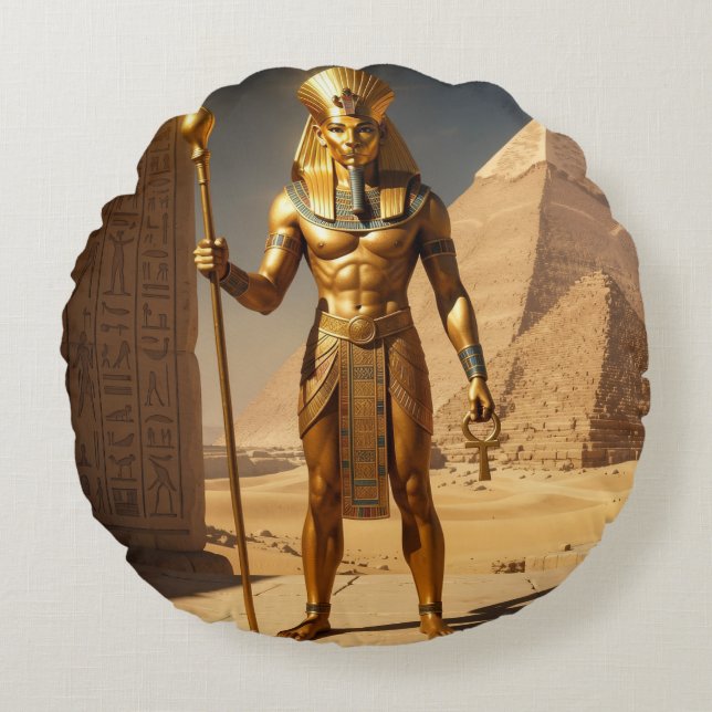 Sekhmet – Lion-Headed War Goddess´1 Round Cushion (Front)