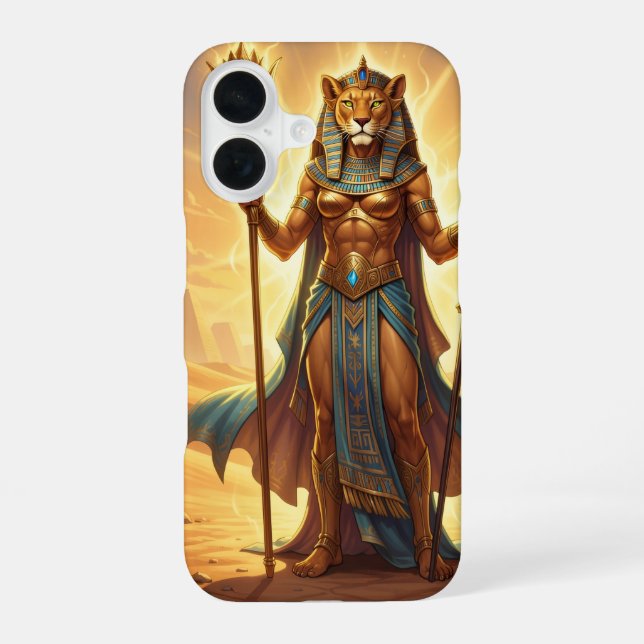 Sekhmet – Lion-Headed War Goddess´3 iPhone 16 Case (Back)