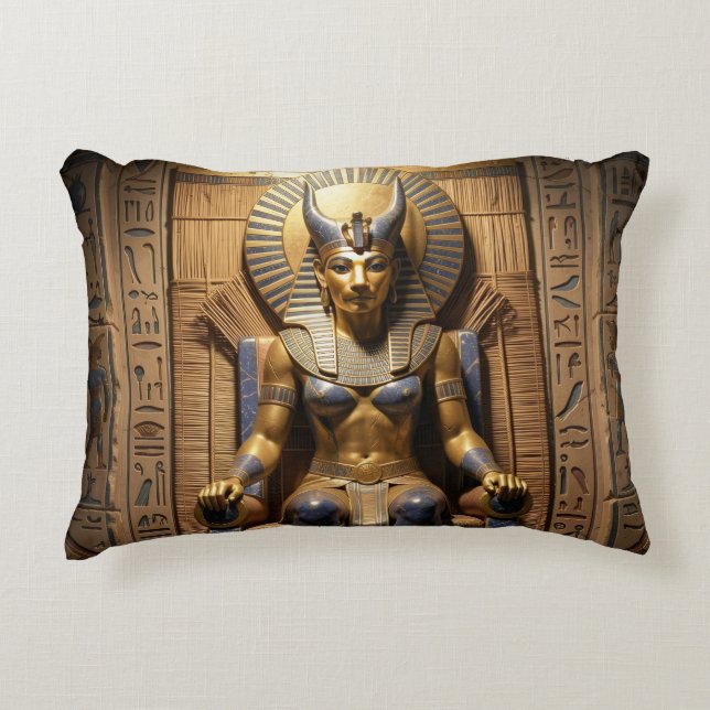 Sekhmet – Lion-Headed War Goddess Decorative Cushion (Front)
