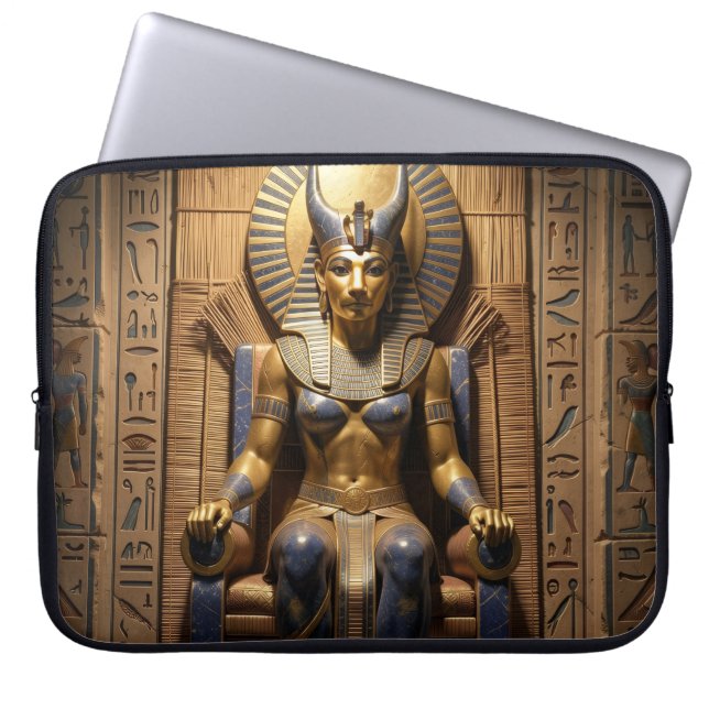 Sekhmet – Lion-Headed War Goddess Laptop Sleeve (Front)