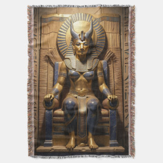 Sekhmet – Lion-Headed War Goddess Throw Blanket