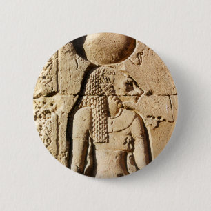 Sekhmet Lioness Hieroglyphic 6 Cm Round Badge