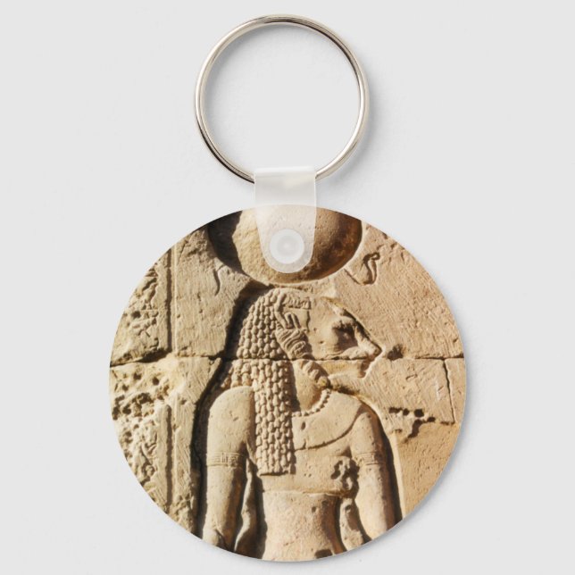 Sekhmet Lioness Hieroglyphic Key Ring (Front)