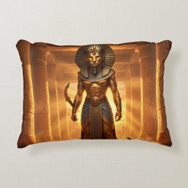 Sekhmet – Löwenköpfige Kriegsgöttin´2 Decorative Cushion (Front)