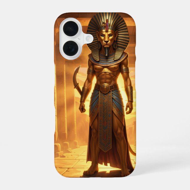 Sekhmet – Löwenköpfige Kriegsgöttin´2 iPhone 16 Case (Back)