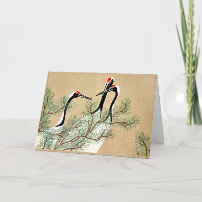 Sekka - Cranes from Momoyogusa Card (Front)