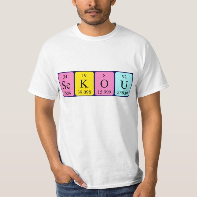 Sekou periodic table name shirt (Front)
