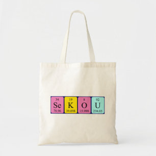 Sekou periodic table name tote bag