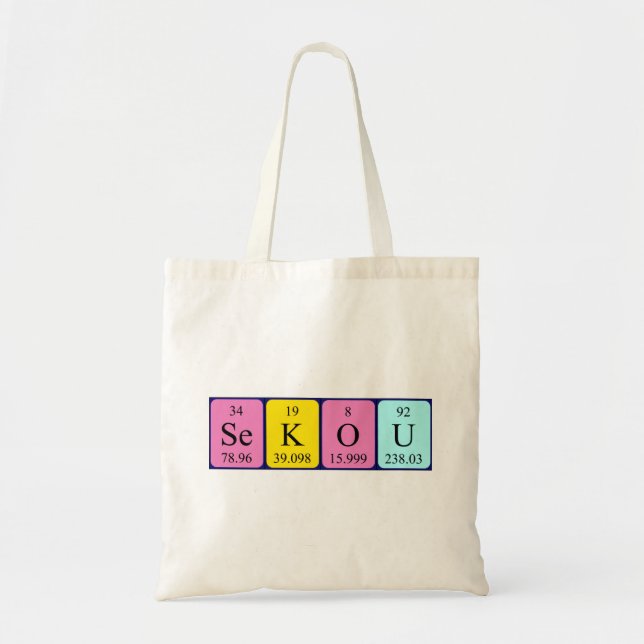 Sekou periodic table name tote bag (Front)