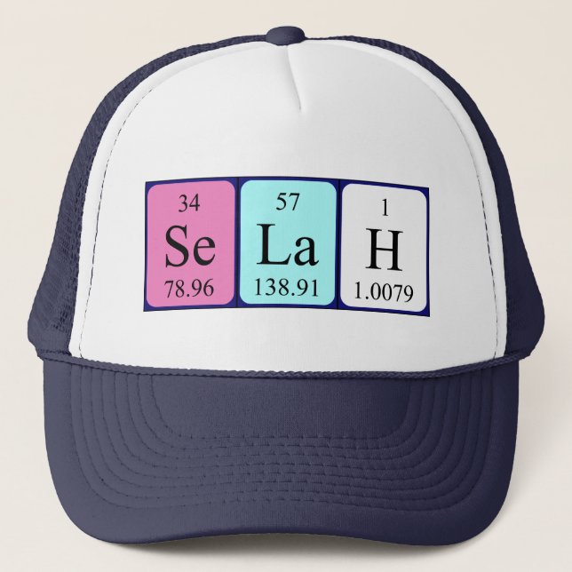 Selah periodic table name hat (Front)