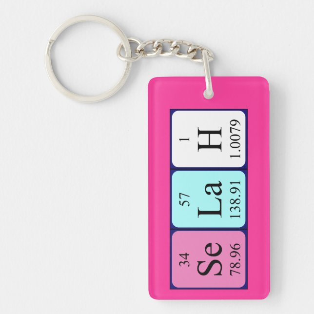 Selah periodic table name keyring (Front)