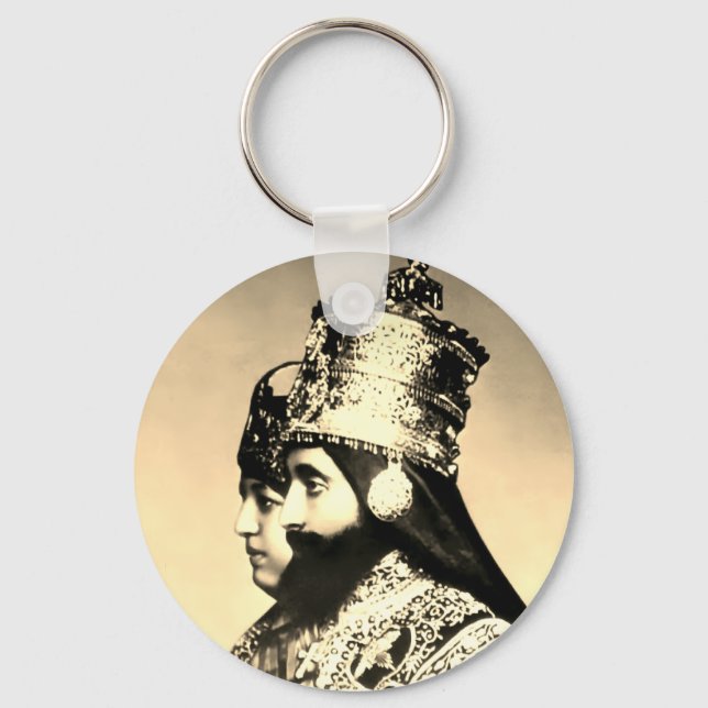 Selassie I Jah Rastafari Rasta Reggae Livity Roots Key Ring (Front)