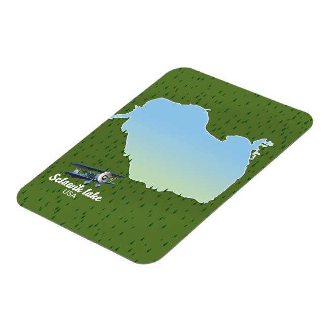 Selawik lake Alaska map Magnet (Left Side)