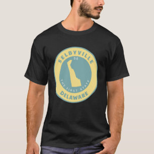 Selbyville Delaware DE Flag Badge Roundlet Souveni T-Shirt