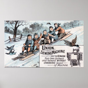 Selding n Sewing Union Sewing Machine Poster