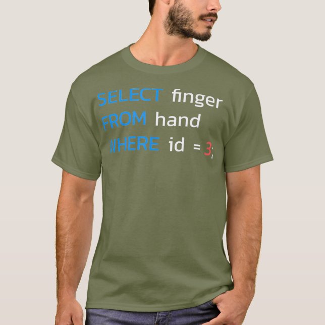 SELECT finger FROM hand WHERE id  3  SQL T-Shirt (Front)