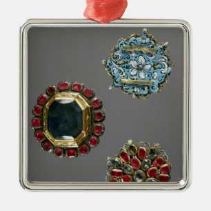 Selection of costume brooches metal tree decoration
