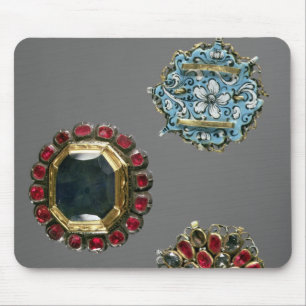 Selection of costume brooches mouse pad