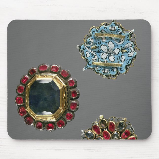 Selection of costume brooches mouse pad (Front)
