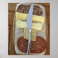 Selection of gourmet cheeses and cut meats
