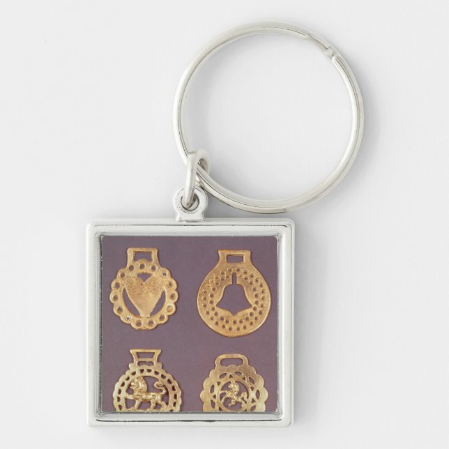 Selection of horse brasses key ring (Front)
