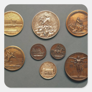 Selection of medals square sticker