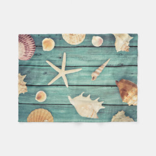 Selection Of Seashells Fleece Blanket