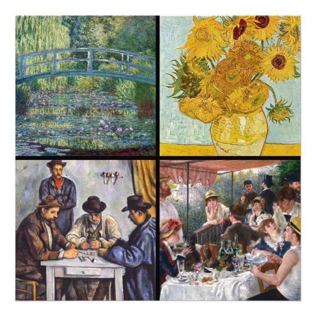 Selection of various impressionist masterpieces photo print (Front)