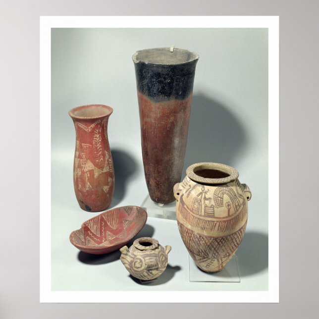 Selection of vases, Naqada I/II Period, 4000-3100 Poster (Front)