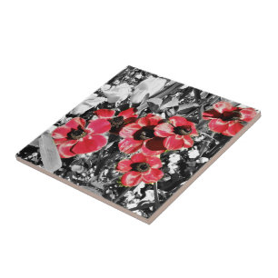 Selective Beauty - Anemone Blossoms Ceramic Tile