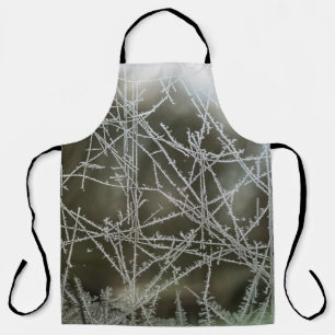 Selective focus of snowflakes apron