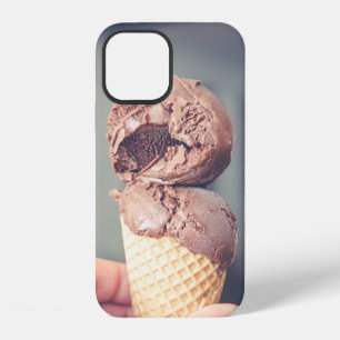 Selective focus photography of chocolate ice cream iPhone 12 case