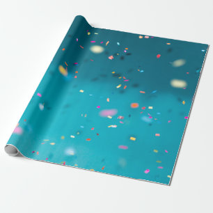 Selective focus photography of multicolored confet wrapping paper