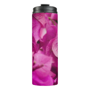SELECTIVE FOCUS PHOTOGRAPHY OF PINK BOUGAINVILLEA THERMAL TUMBLER