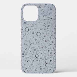 Selective focus photography of water droplets iPhone 12 case