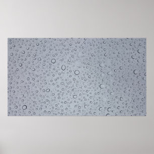 Selective focus photography of water droplets poster